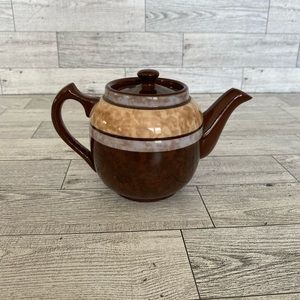 Sadler Vintage Striped Brown Betty Individual‎ Serving Teapot England